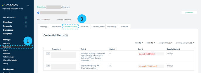 tracking expiring cred 1
