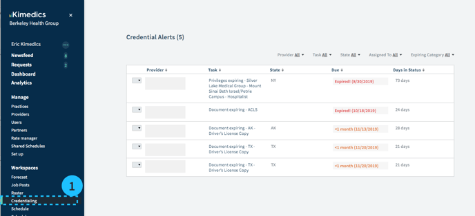 tracking expiring cred 3